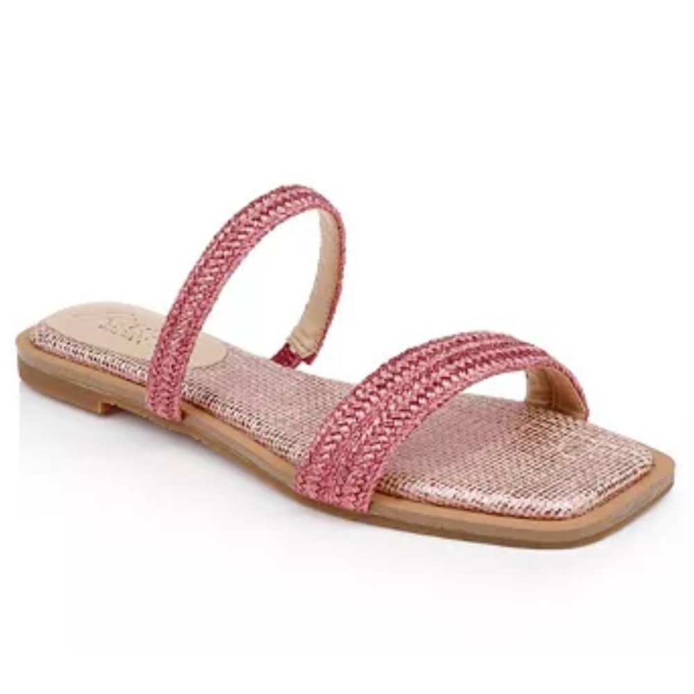 💗SALE BADGLEY METALLIC PINK SANDAL SLIDES